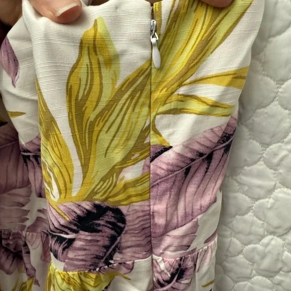 LOFT Sundress Tiered Sleeveless Casual‎ Tropical Print Dress Size 8 - Picture 13 of 13